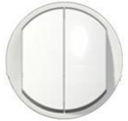 Legrand Celiane Лицевая панель выключателя двухклавишного (белый)