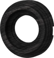 Рамка 1 пост, на бревно 260 мм — бук, угольно-черный, Лизетта, Bironi