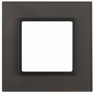 Рамка 1 пост, стекло - серый+антрацит, ЭРА Elegance