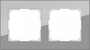 Рамка на 2 поста, W0021115 - серый, стекло, Werkel Favorit