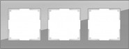 Рамка на 3 поста, W0031115 - серый, стекло, Werkel Favorit