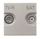 Розетка TV/R-SAT оконечная - серебро, ABB Zenit (N2251.7 PL)
