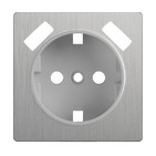 Накладка для розетки USB, WL09-USB-CP - серебряный рифленый, Werkel