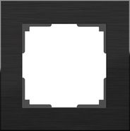 Рамка на 1 пост, W0011708 - черный алюминий, металл, Werkel Aluminium