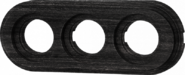 Рамка 3 поста, на бревно 280 мм — бук, угольно-черный, Лизетта, Bironi