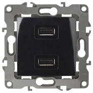 Устройство зарядное USB, 230В/5В-2100МА - черный, ЭРА 12