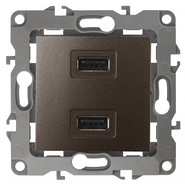 Устройство зарядное USB, 230В/5В-2100МА - бронза, ЭРА 12