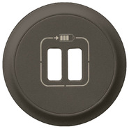 Legrand Celiane Зарядка USB двойная с лицевой панелью (графит)