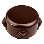 Распределительная коробка 90 мм RF, пластик,  — коричневый, Bironi (4 кабельных ввода в комплекте)