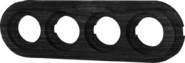 Рамка 4 поста, на бревно 280 мм — бук, угольно-черный, Лизетта, Bironi