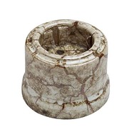 Розетка с заземлением, керамика — мрамор, Лизетта, Bironi