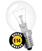 60W E14 Шар прозрачный декоративный (лампа накаливания) ДШ 60вт Р45 230в Е14 (шар) (94316 NI-C)