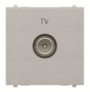 Розетка ТВ одиночная - серебро, ABB Zenit (N2250.7 PL)