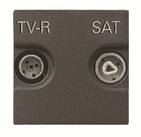 Розетка TV/R-SAT оконечная - антрацит, ABB Zenit (N2251.7 AN)