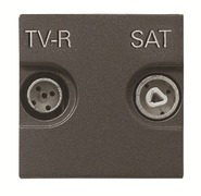 Розетка TV/R-SAT оконечная - антрацит, ABB Zenit (N2251.7 AN)