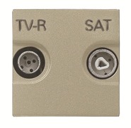 Розетка TV-R/SAT оконечная - шампань ABB Zenit (N2251.7 CV)