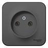 Розетка без заземления без шторок изол.пл.,16А, 250В, наружная антрацит BLANCA (BLNRA000116)