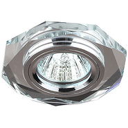 Светильник зеркальный/хром, "стекло многогранник", декоративный,  MR16, 50W , ЭРА