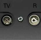 Розетка TV-R проходная - антрацит, ABB Zenit (8150.7 + N2250.8 AN)