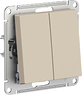 Выключатель 2 кл, сх.1, 10АХ — песочный, Schneider Atlas Design